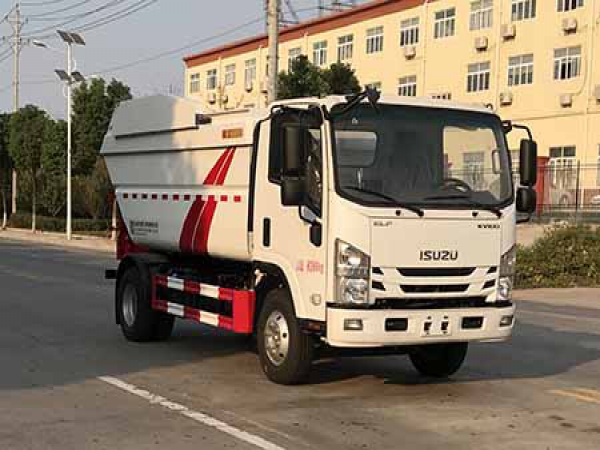 五十鈴國六後高位掛桶無泄漏壓縮式垃圾車