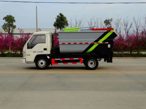 福田小卡3國六4方無泄漏後掛壓縮垃圾車