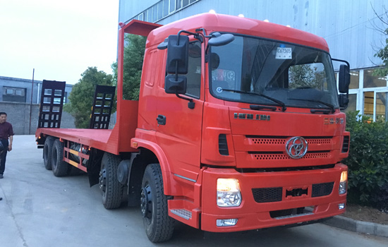 【國五】三環昊龍前四後八挖機平板車