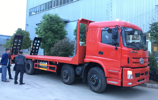 【國五】三環昊龍前四後八挖機平板車