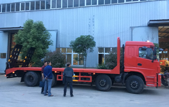 【國五】三環昊龍前四後八挖機平板車